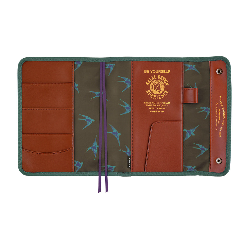 Hobonichi Techo A5 Cover - Natal Design: Hello New Day! (Retro Stripe)