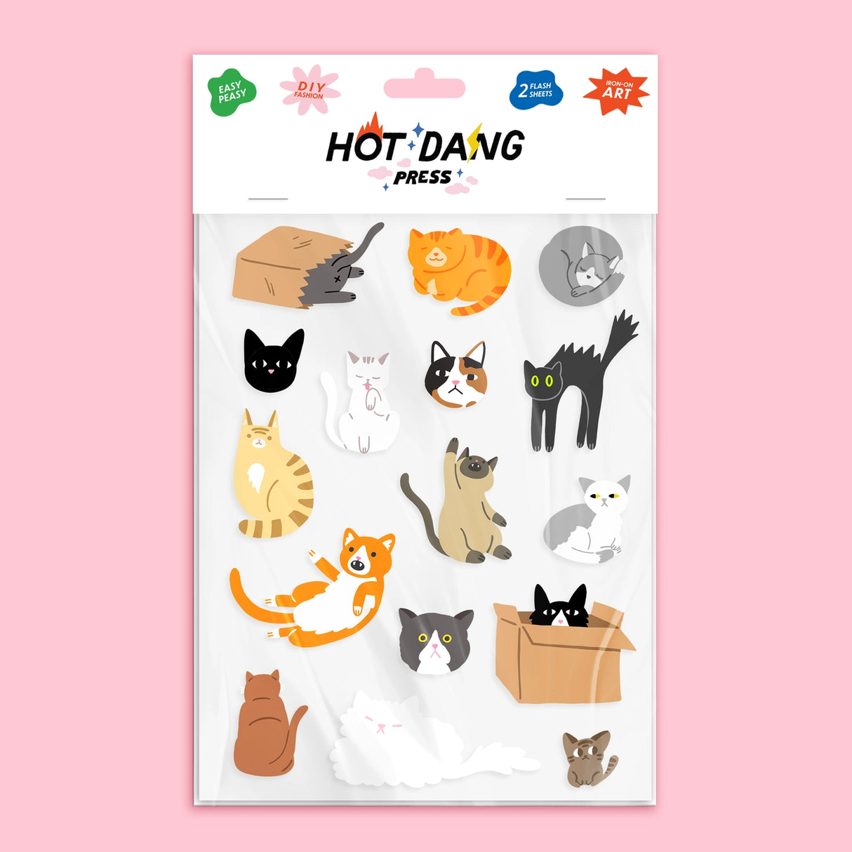 Iron-on Transfer Sheets - All Cats (Pack of 2)