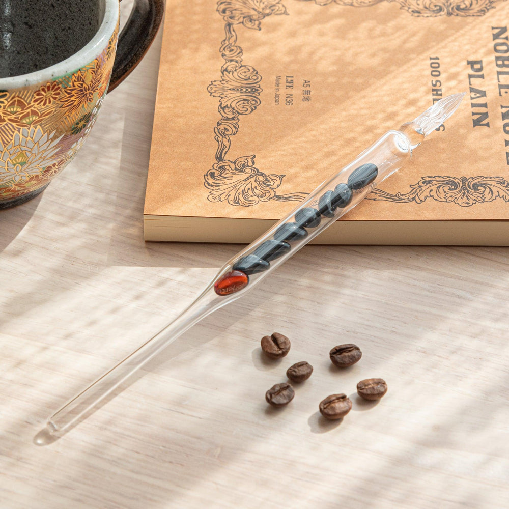 City Roast Coffee Beans Glass Dip Pen