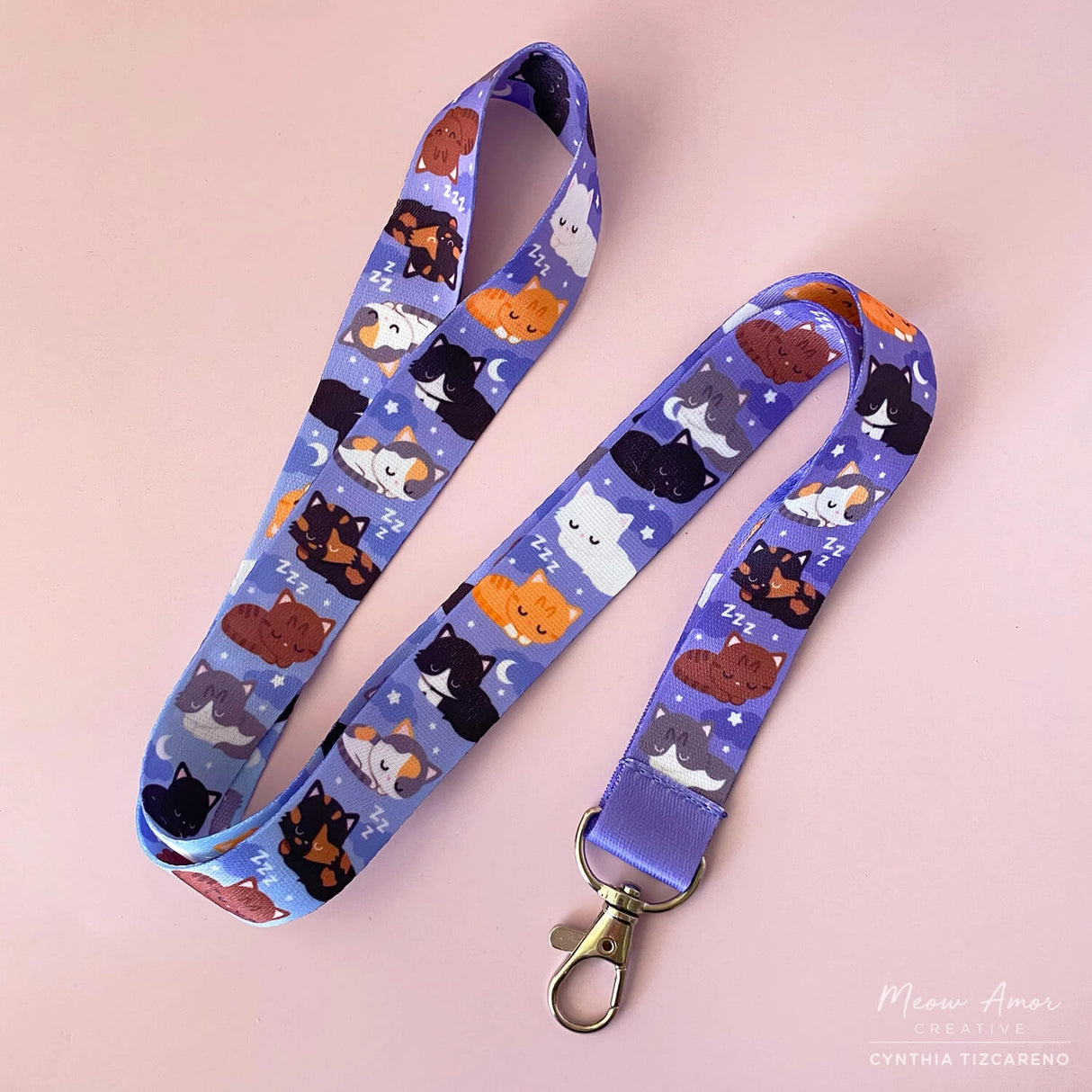 Meow Amor Creative - Sleepy Cats Lanyard