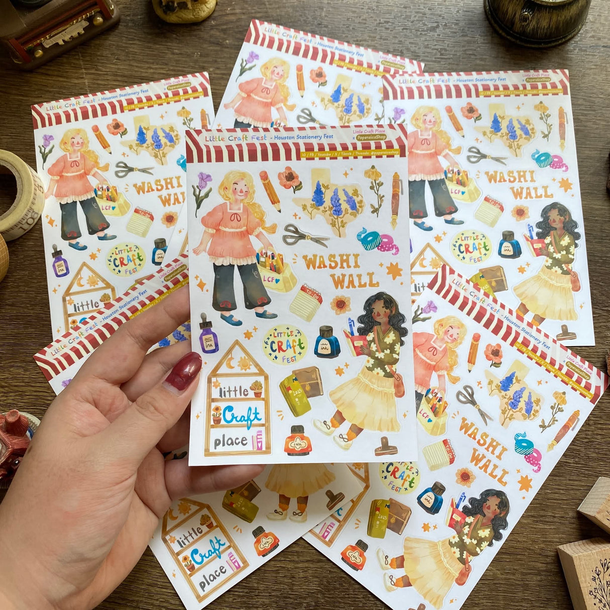 PaperaicaShop x Little Craft Place Sticker Sheet - Stationery Fest