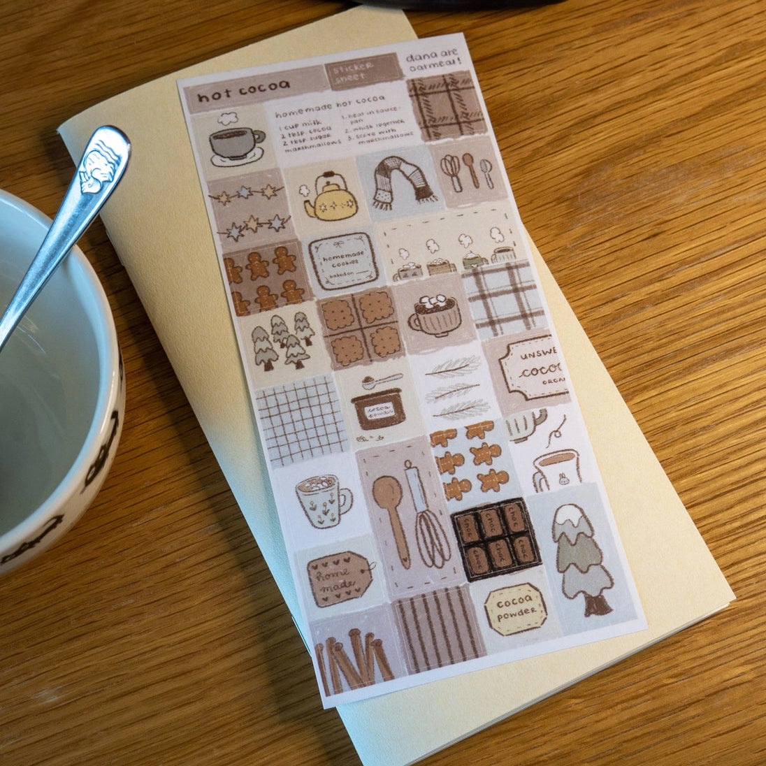 Sip some warm hot cocoa this chilly night.
Kiss cut washi sticker sheet
Includes 1 sheet 7.5" x 3.5"
