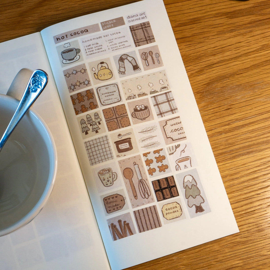 Sip some warm hot cocoa this chilly night.
Kiss cut washi sticker sheet
Includes 1 sheet 7.5" x 3.5"