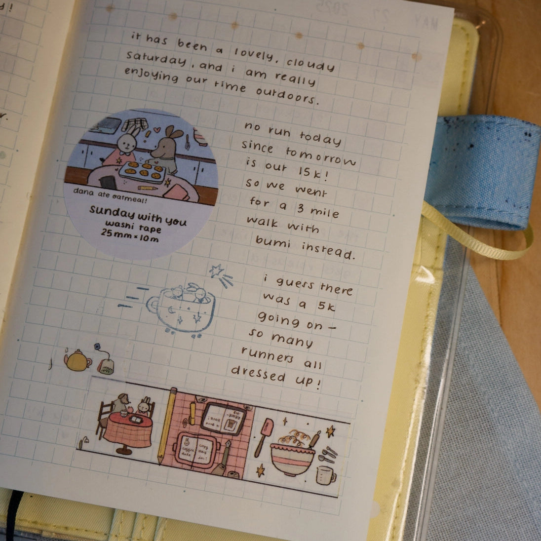 Spend a lovely weekend with Felix the Bunny and Bumi the Doxie
25 mm x 10m washi tape