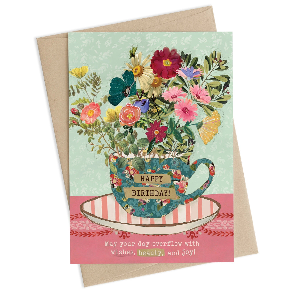 Teacup of Flowers Birthday Card