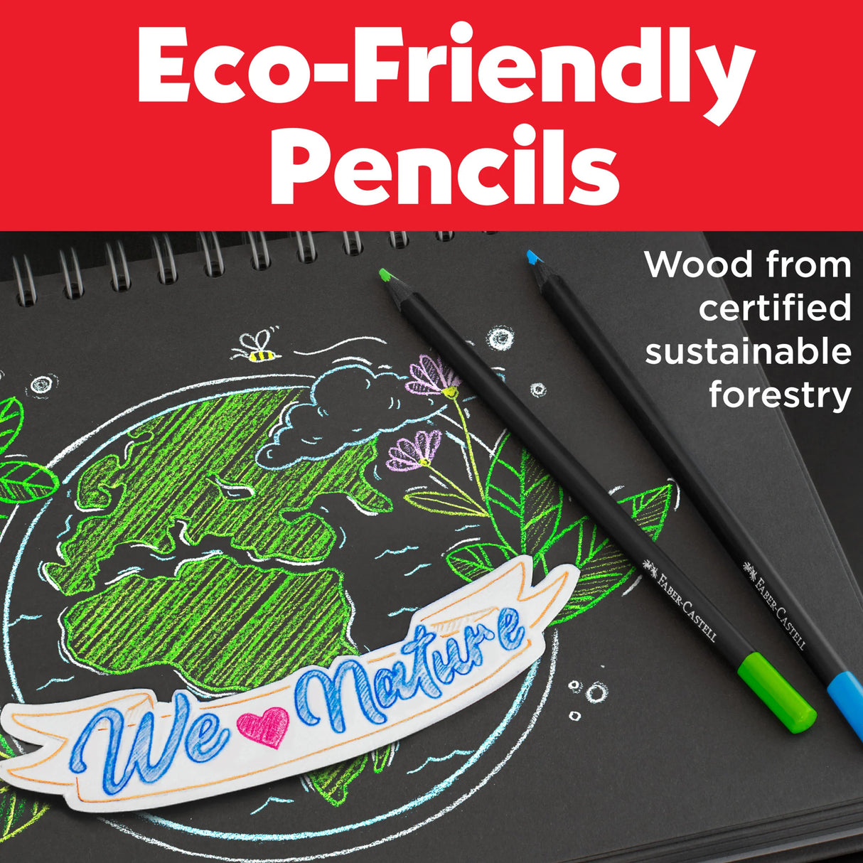 Faber-Castell Black Edition Colored Pencils - Box of 12