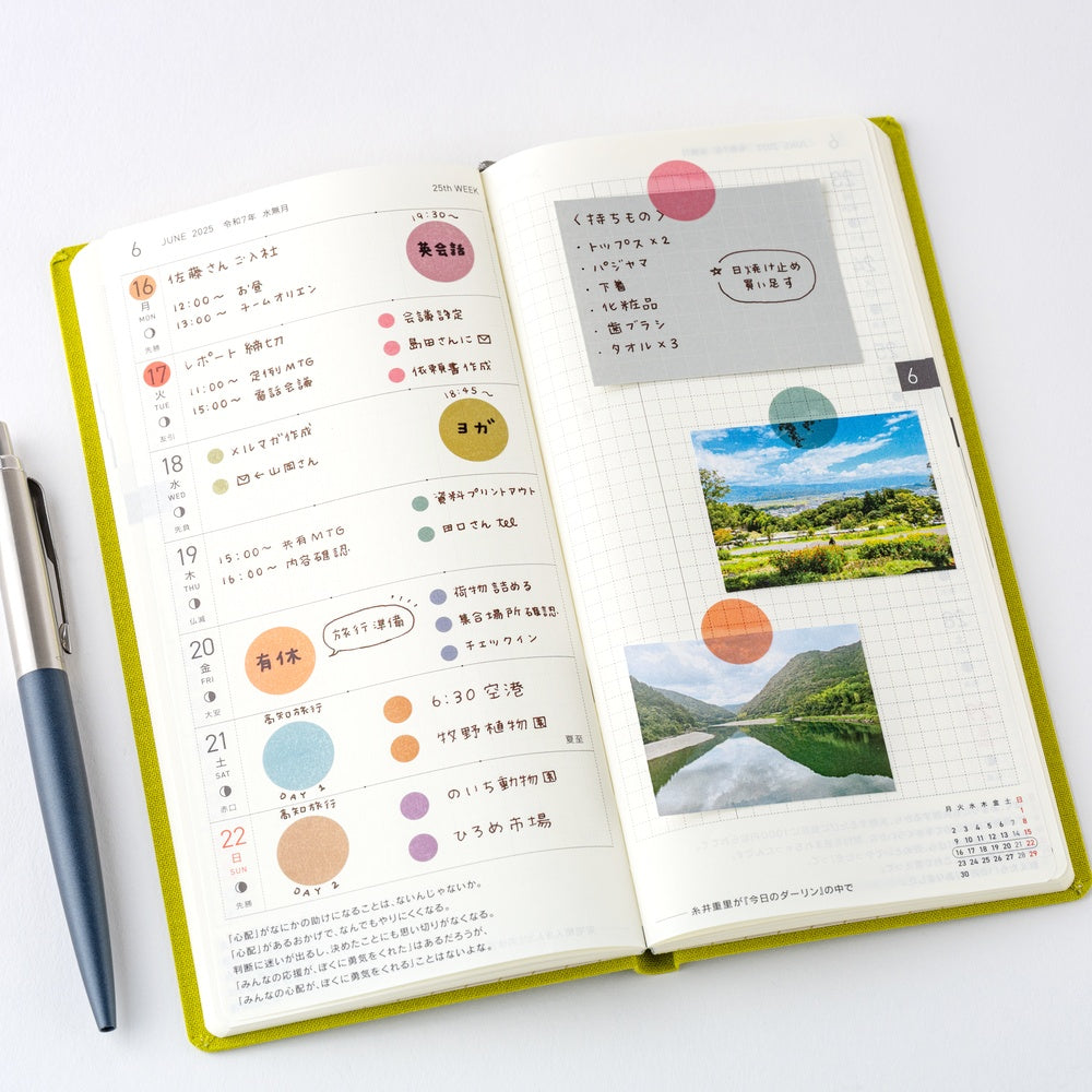 Hobonichi TSUKI no IRO: Transparent Dot Stickers
