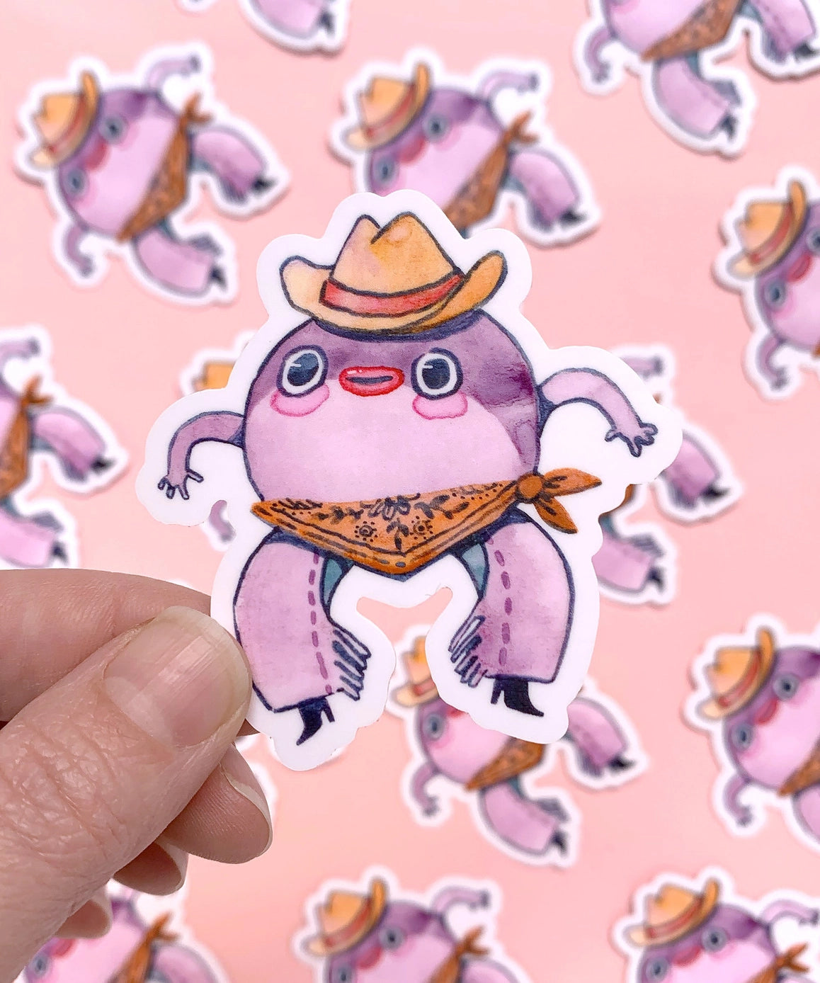 Toad Cowboy Vinyl Sticker