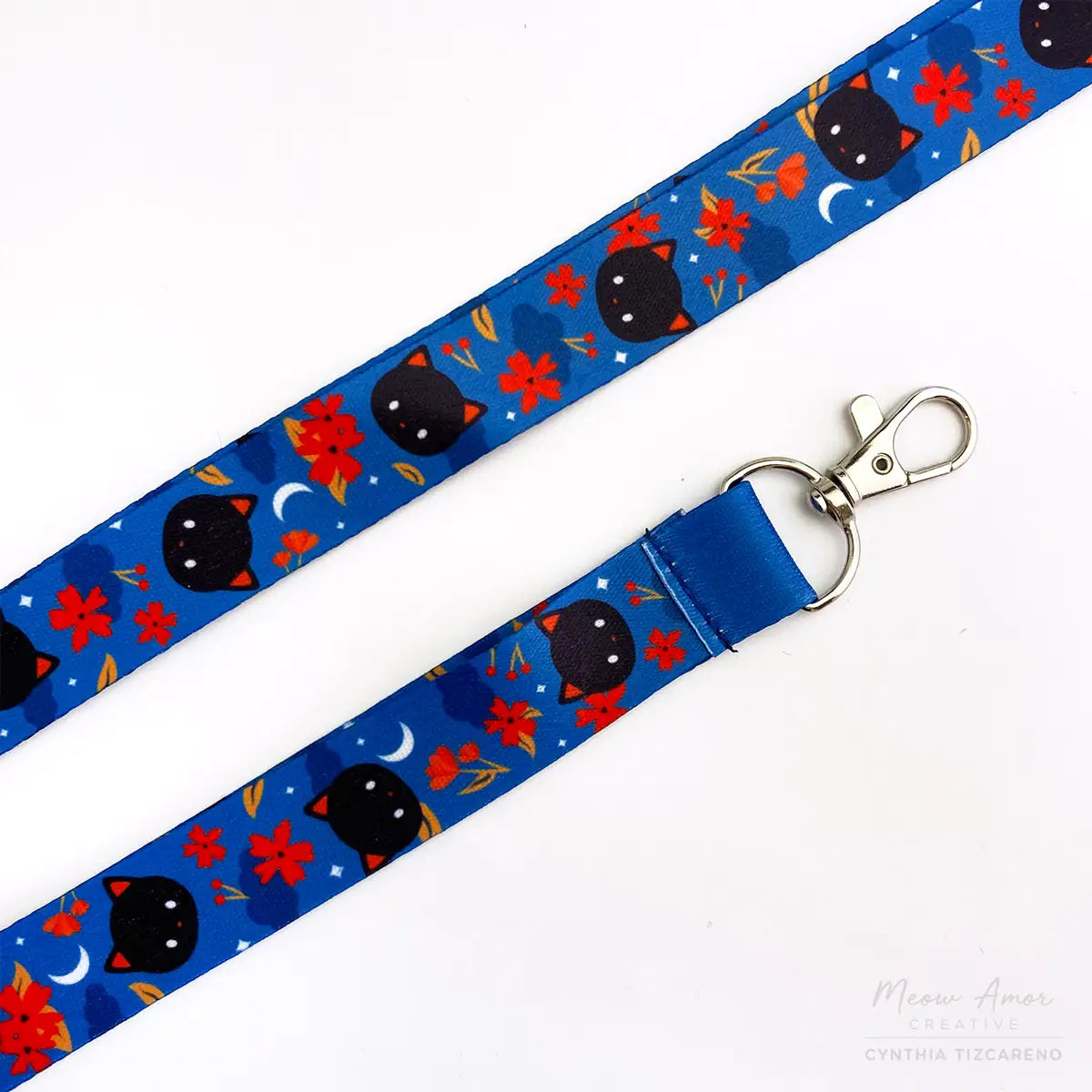 Meow Amor Creative - Midnight Cat Lanyard