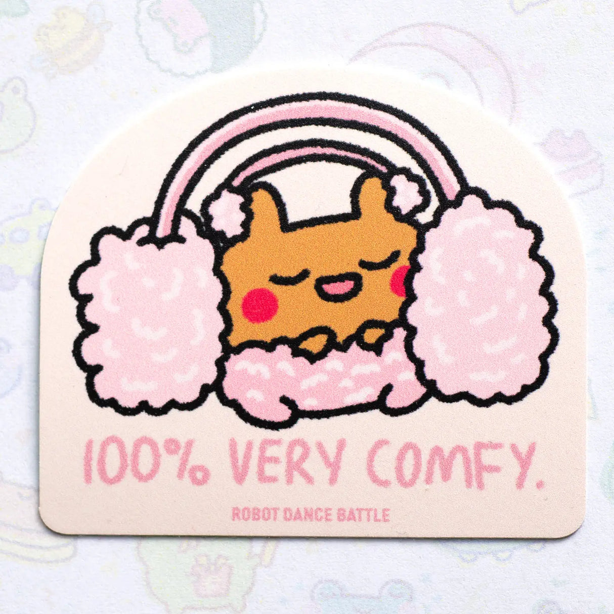 Keep Warm Bunny Vinyl Sticker