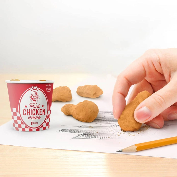 Fried Chicken - Erasers - Set of 6
