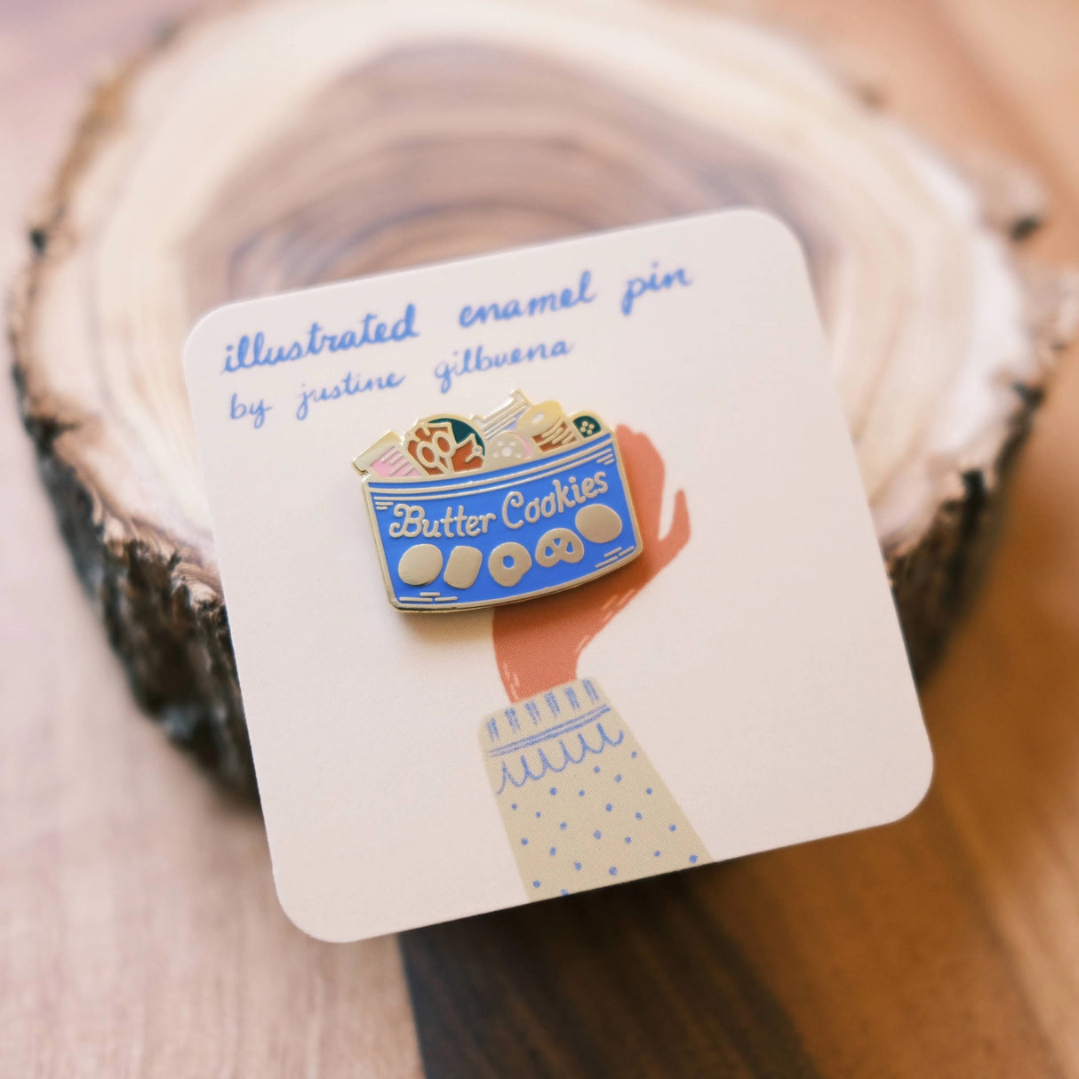 Butter Cookie Sewing Kit Enamel Pin