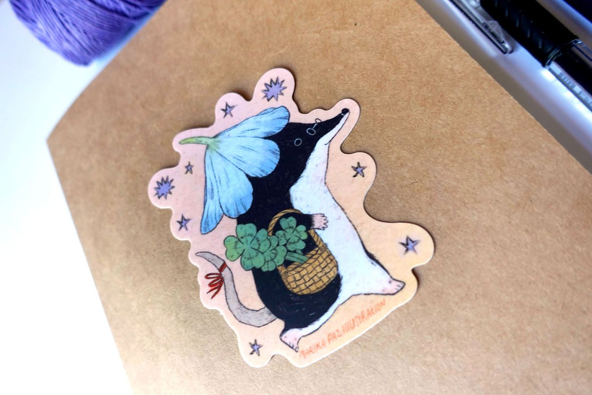 Marika Paz Vinyl Sticker - Lucky Shrew
