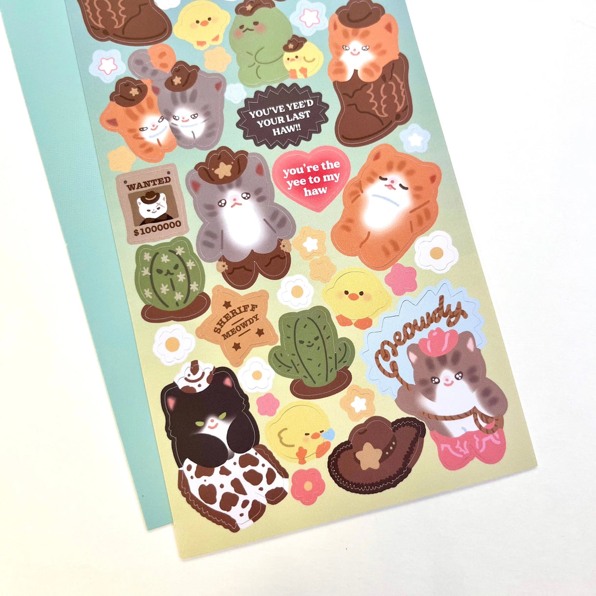 Maobabie Sticker Sheet - Little Cowboy Cats