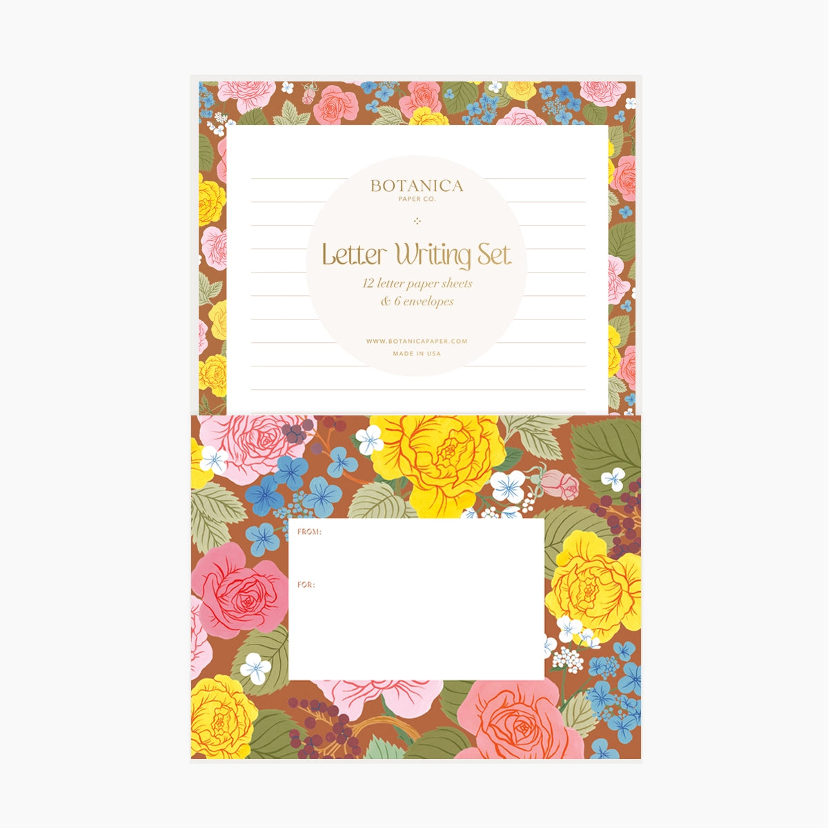 Botanica Paper Co. Letter Writing Set - Rose Garden