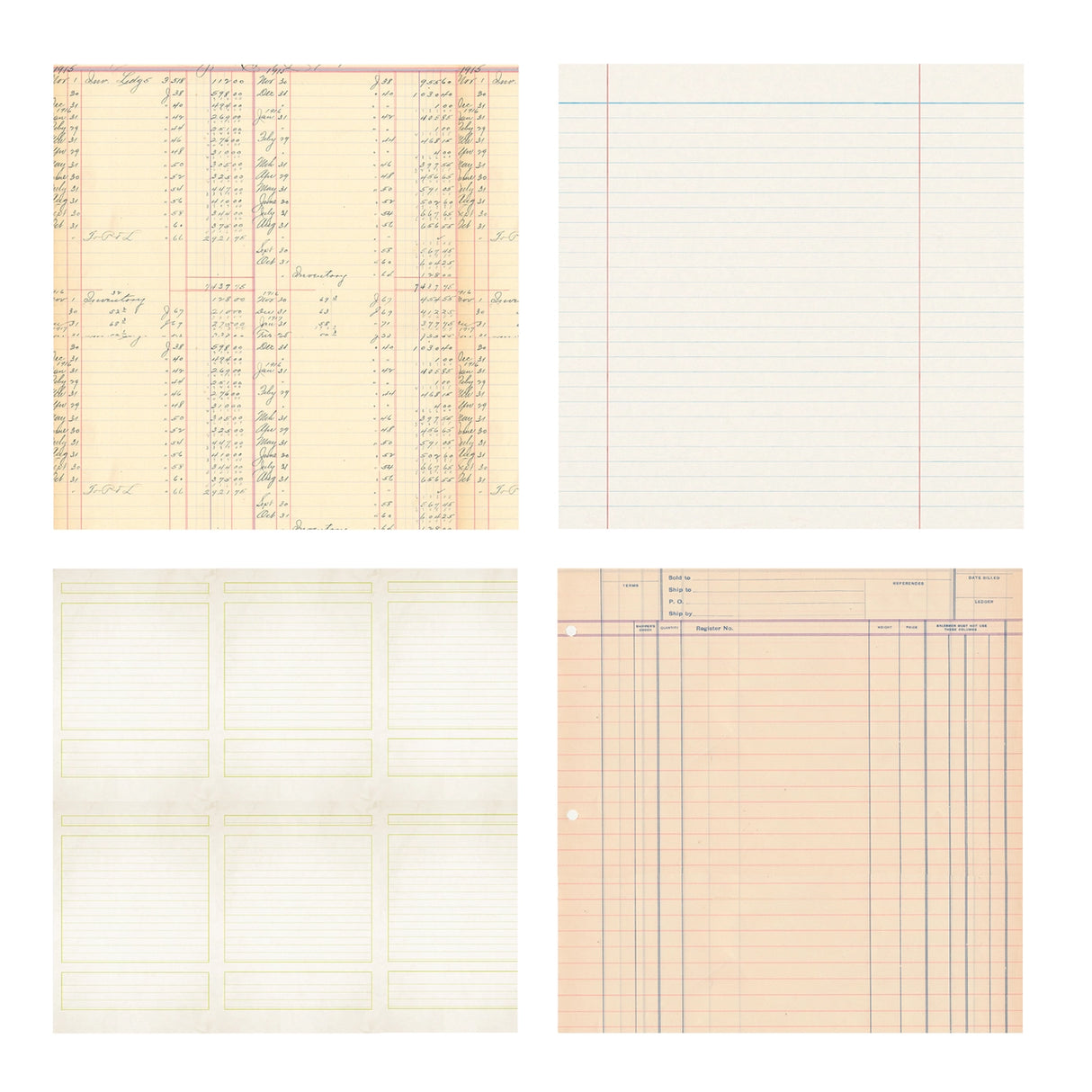 Wildflower Collection - Ledger 6x6 Single Sided Paper Pack - 16 Sheets