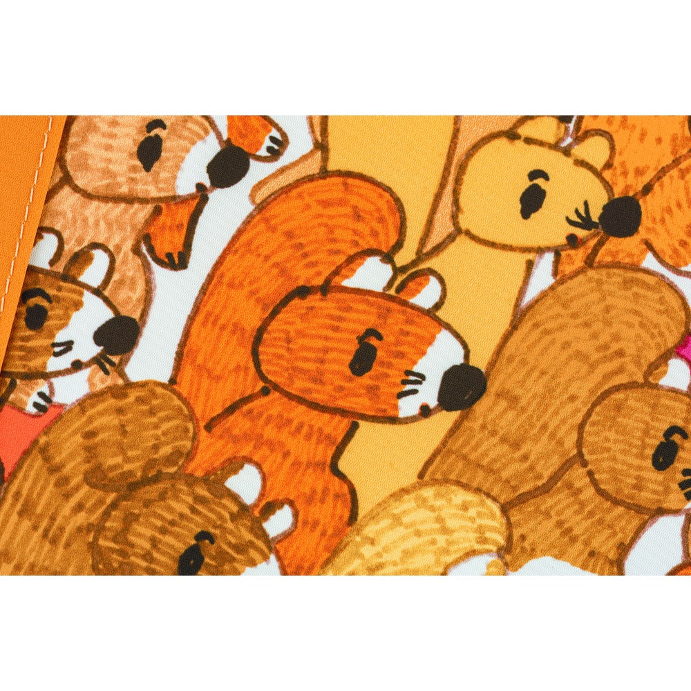 Hobonichi Techo A6 Cover - 100% ORANGE: Squirrel Squadron