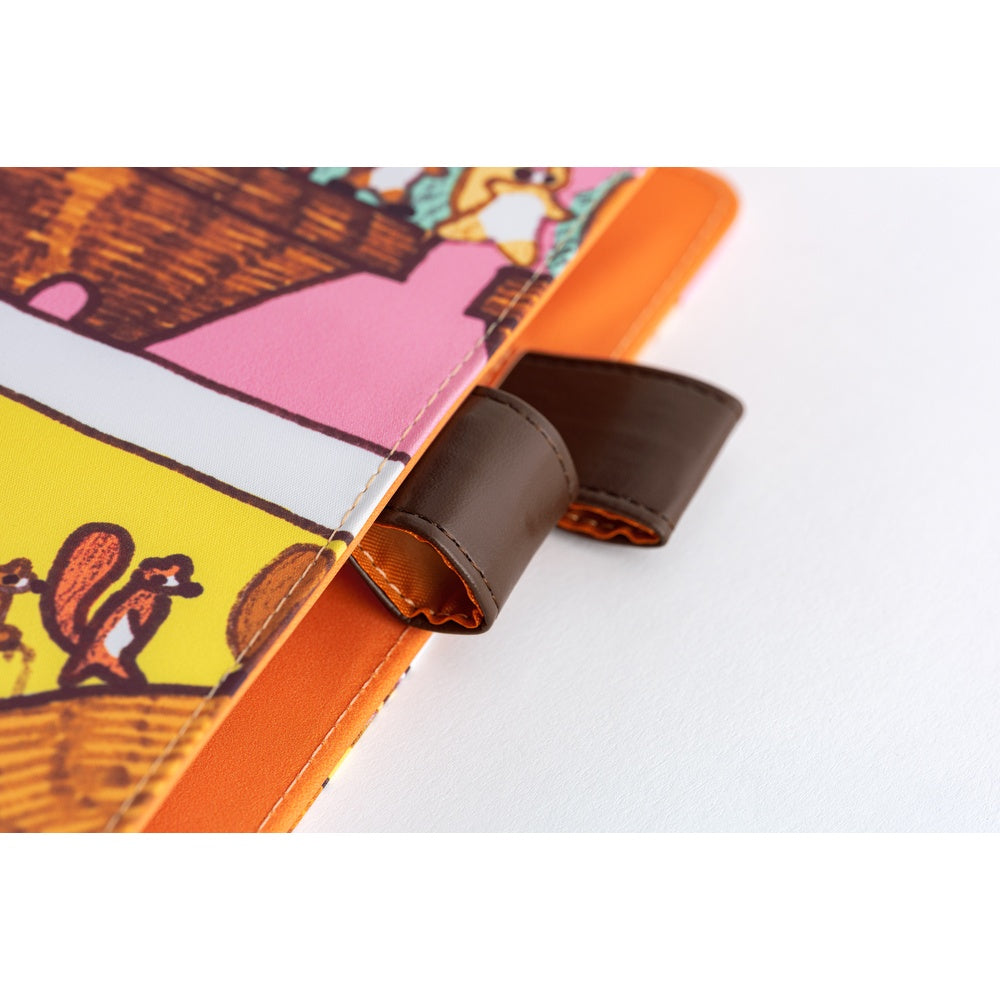 Hobonichi Techo A5 Cover - 100%ORANGE: Where’s the Squirrel Going