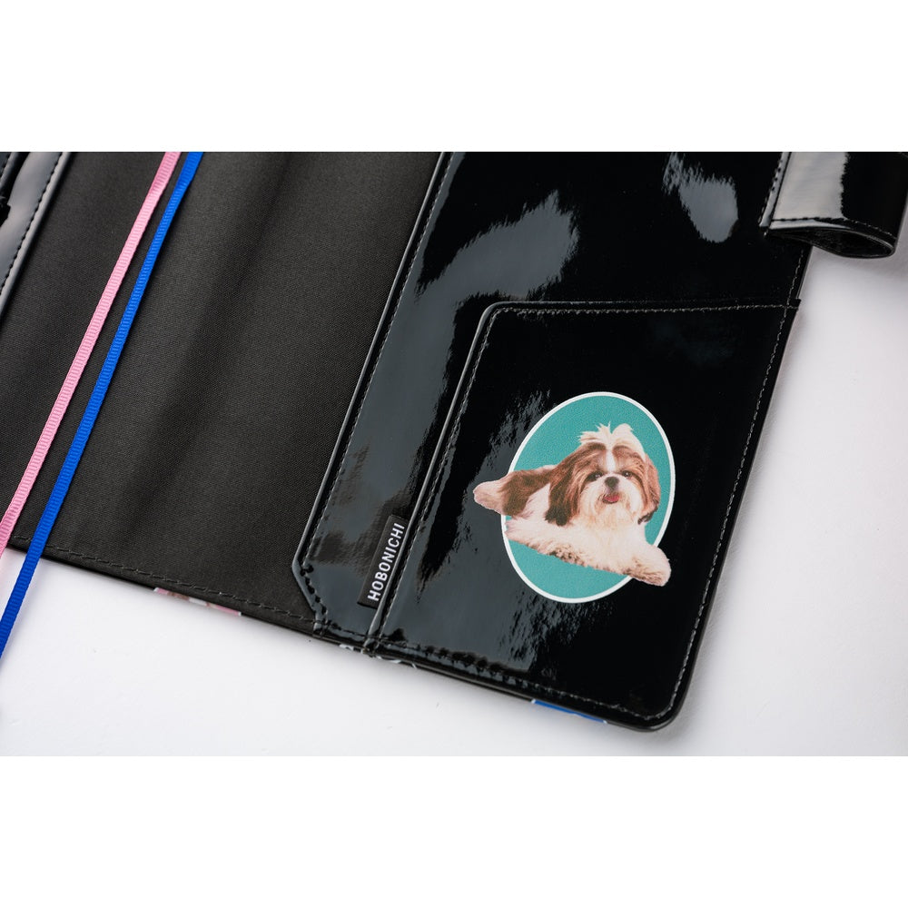 Hobonichi Techo A5 Cover - Candy Stripper: Random Dog & Cat (Black)