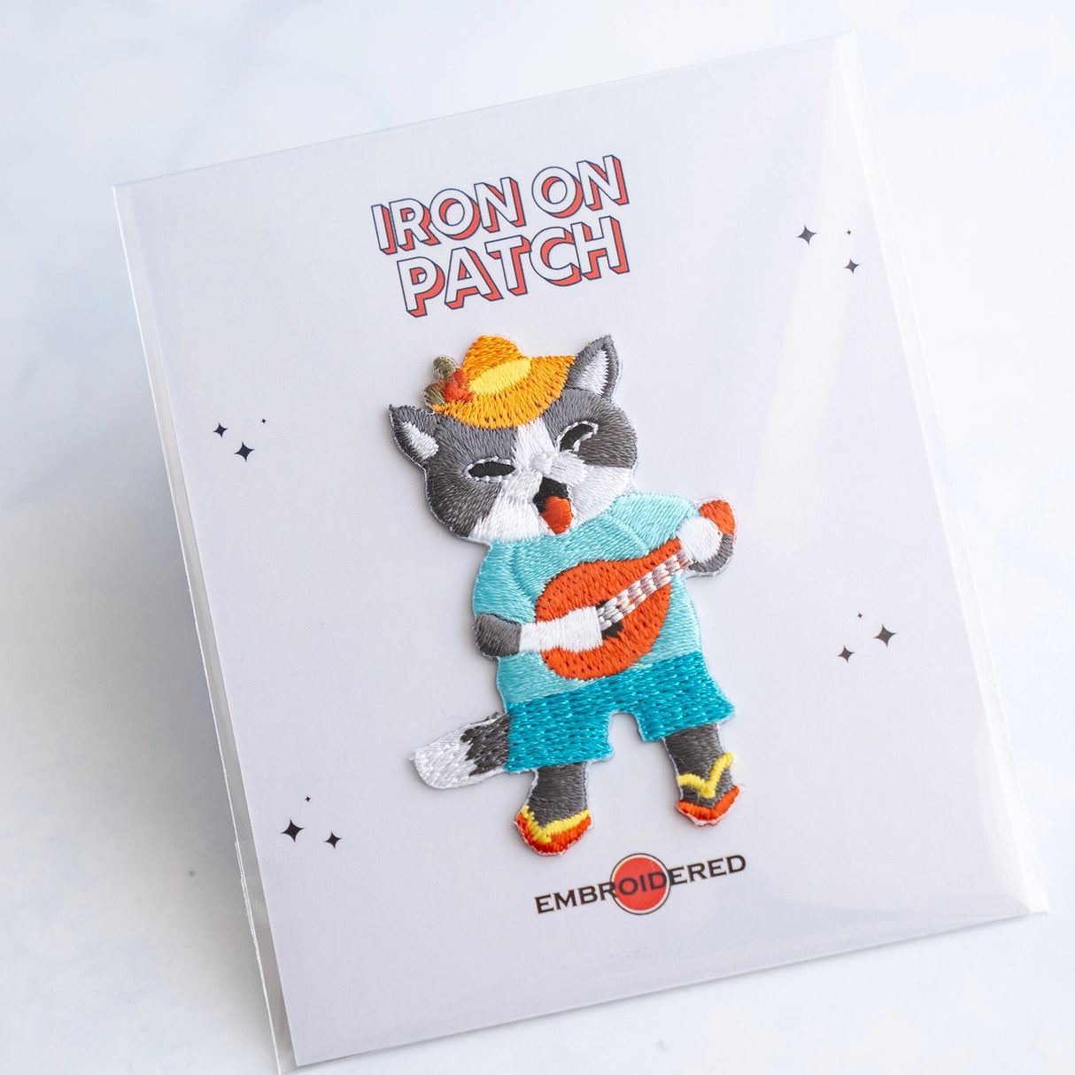 Musician Cat Iron-On Patch