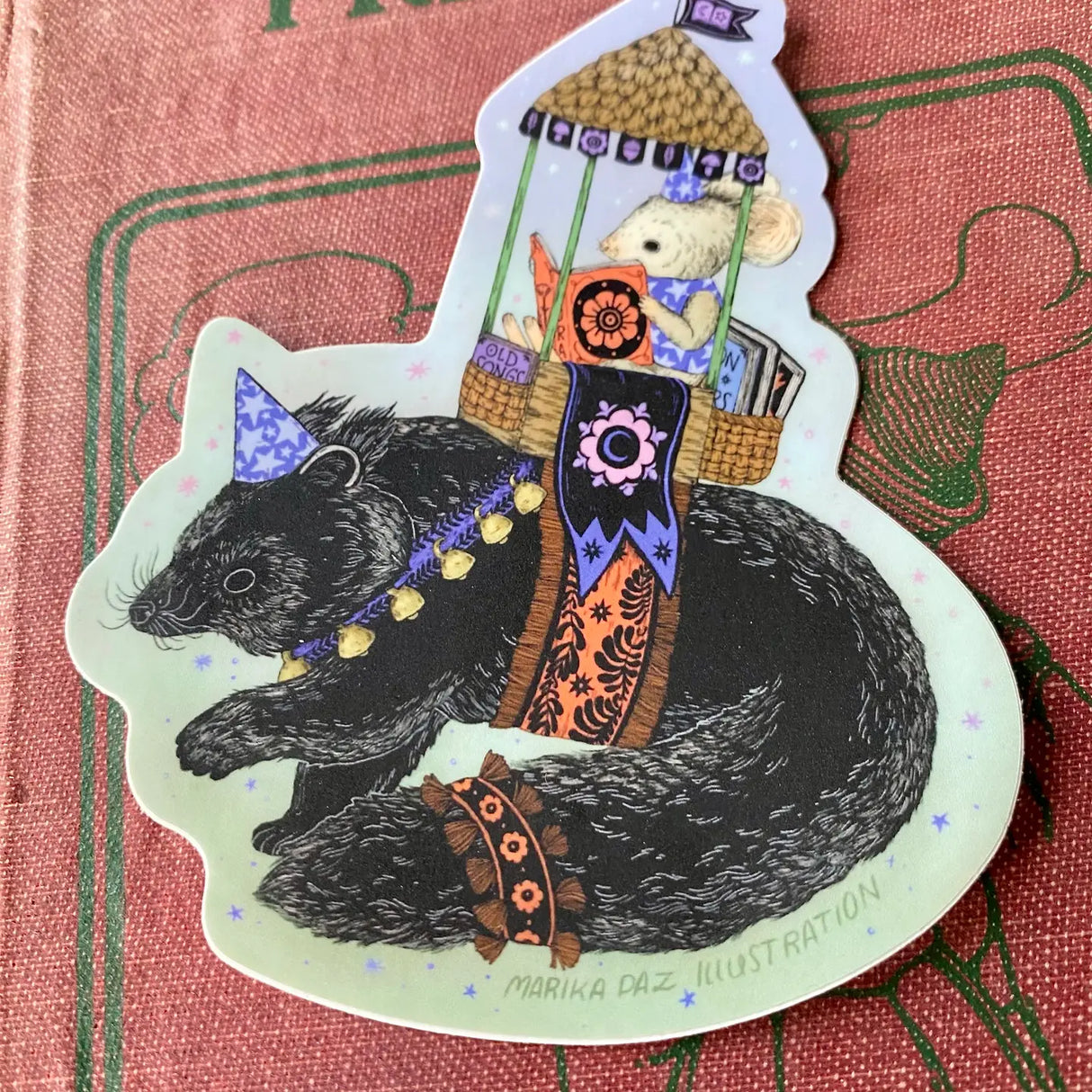 Marika Paz Vinyl Sticker - Booksworth and the Binturong