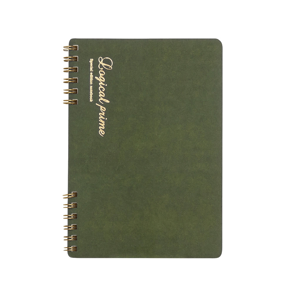 Logical Prime W Ring Notebook A5 Size - Green (7mm Lined)