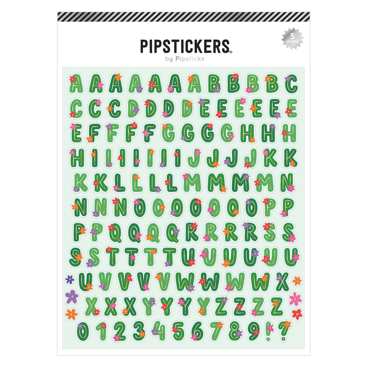 Floral Font Frenzy Big Alphabet (5ct) Stickers