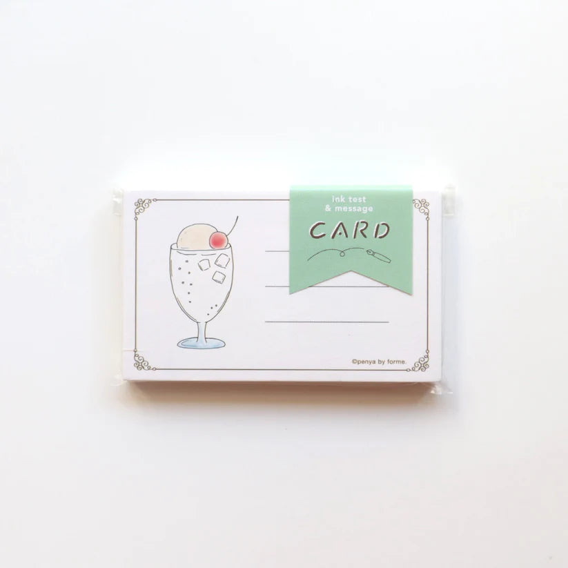 Cream Soda Ink Swatch Card Set by forme.
These business-sized cards can be used as ink sample cards, a small message card, a short record of cafe visits, or a simple memo card.
