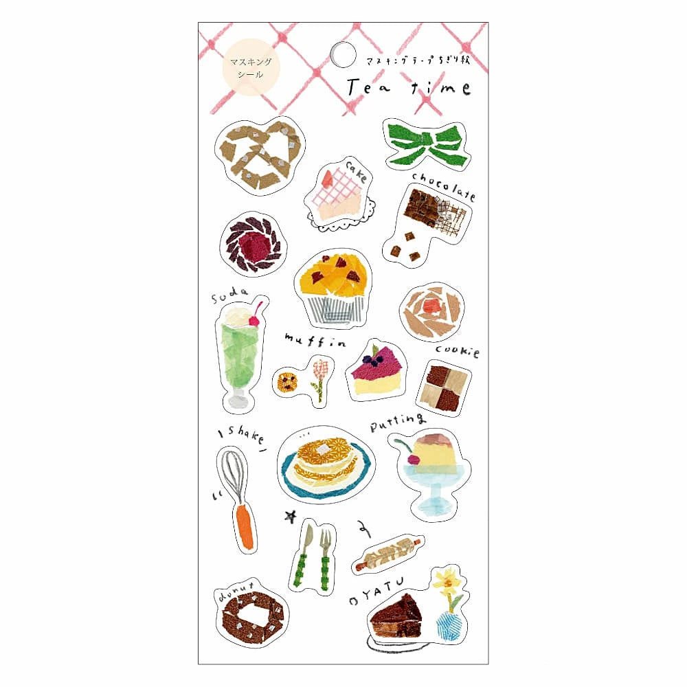 Saien x Miki Tamura Sticker Sheet - Tea Time – Little Craft Place
