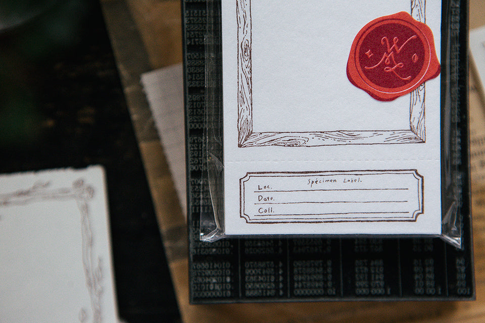 OURS Studio Wooden Frame Letterpress Label Book