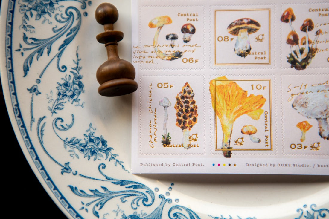OURS Studio Mushroom Recipe Stamp Sticker