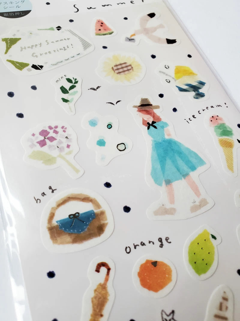 Saien x Miki Tamura Sticker Sheet - Summer