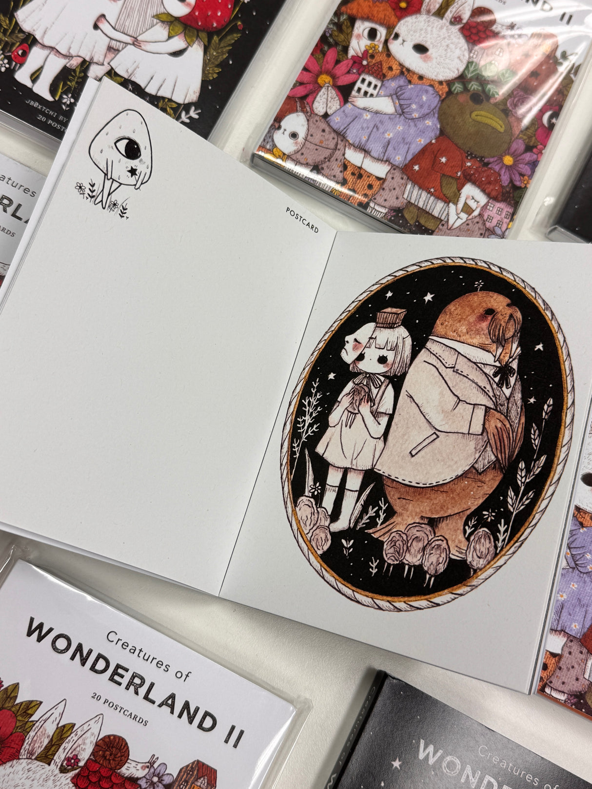 jb0xtchi Postcard Set - Creatures of Wonderland
The Creatures of Wonderland Postcard Set includes 20 postcards featuring artwork illustrated by jb0xtchi (Jessica Ng). jb0xtchi creates stationary and small trinkets from whimsical ideas in the form of painting using ink, watercolor, and gouache.
6in x 4in postcards
20 different designs
All artwork done by Jessica Ng