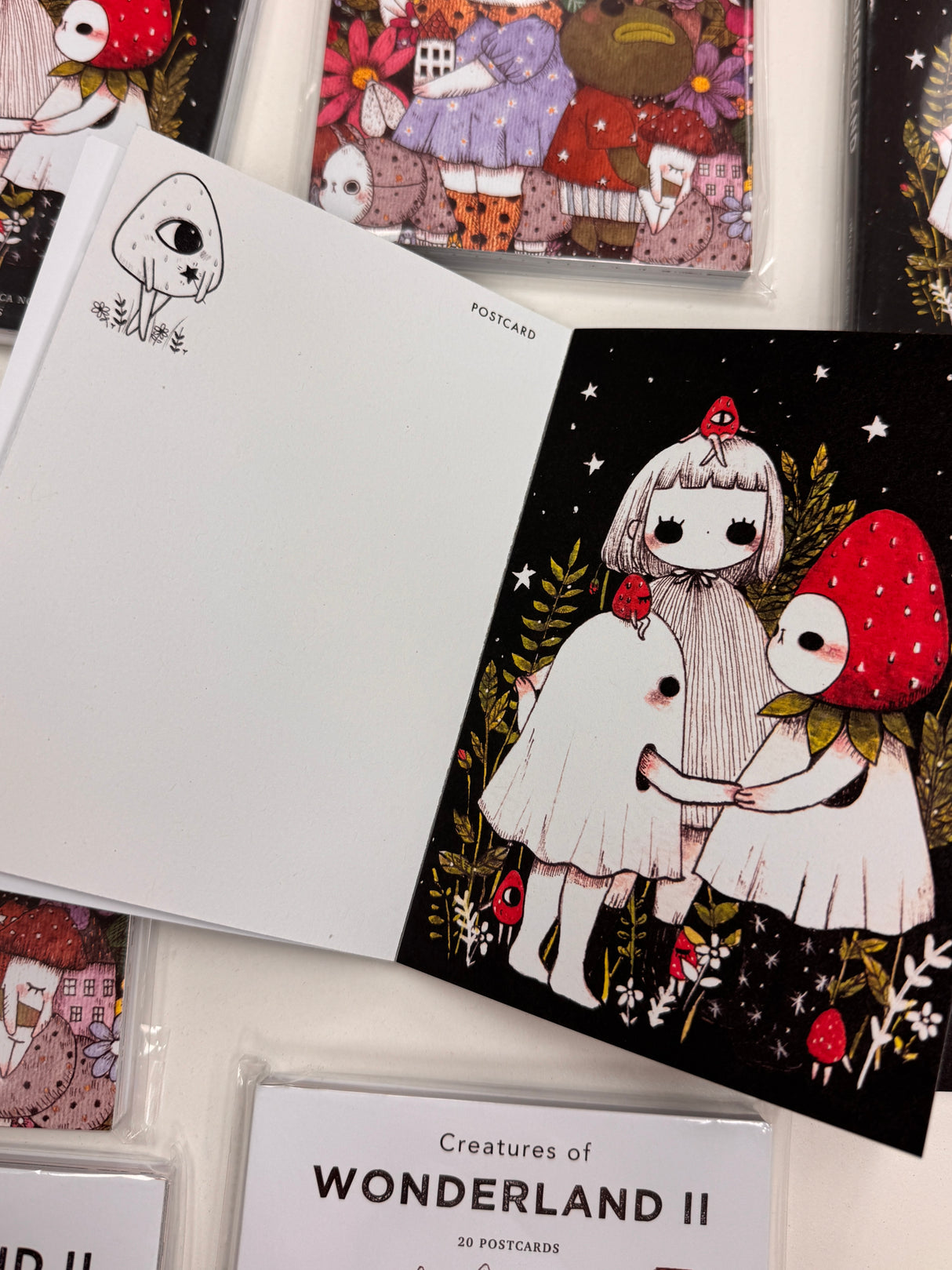 jb0xtchi Postcard Set - Creatures of Wonderland
The Creatures of Wonderland Postcard Set includes 20 postcards featuring artwork illustrated by jb0xtchi (Jessica Ng). jb0xtchi creates stationary and small trinkets from whimsical ideas in the form of painting using ink, watercolor, and gouache.
6in x 4in postcards
20 different designs
All artwork done by Jessica Ng