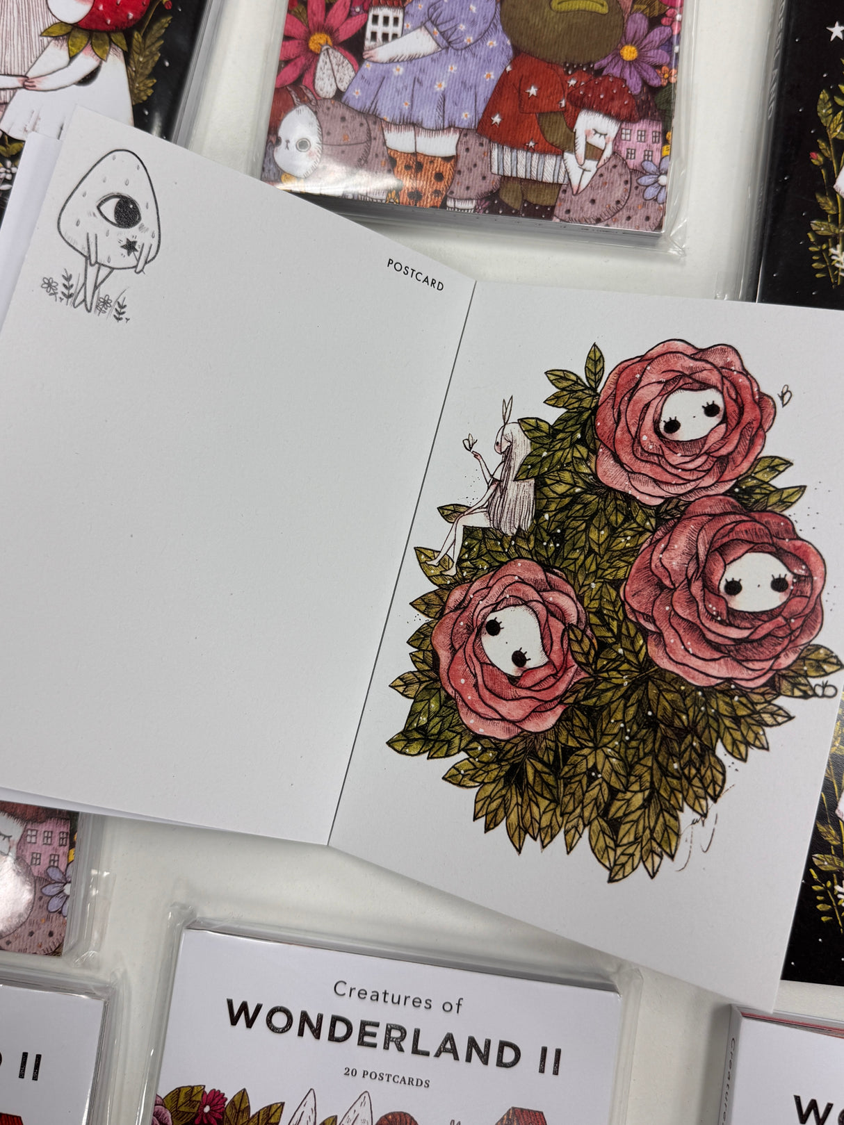 jb0xtchi Postcard Set - Creatures of Wonderland
The Creatures of Wonderland Postcard Set includes 20 postcards featuring artwork illustrated by jb0xtchi (Jessica Ng). jb0xtchi creates stationary and small trinkets from whimsical ideas in the form of painting using ink, watercolor, and gouache.
6in x 4in postcards
20 different designs
All artwork done by Jessica Ng