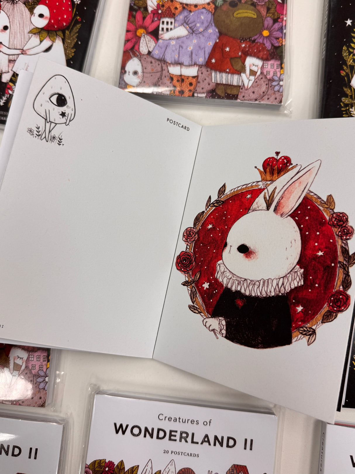 jb0xtchi Postcard Set - Creatures of Wonderland
The Creatures of Wonderland Postcard Set includes 20 postcards featuring artwork illustrated by jb0xtchi (Jessica Ng). jb0xtchi creates stationary and small trinkets from whimsical ideas in the form of painting using ink, watercolor, and gouache.
6in x 4in postcards
20 different designs
All artwork done by Jessica Ng