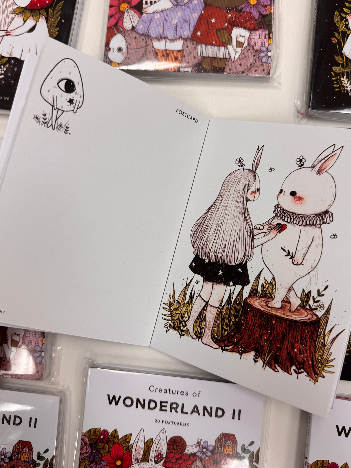 jb0xtchi Postcard Set - Creatures of Wonderland
The Creatures of Wonderland Postcard Set includes 20 postcards featuring artwork illustrated by jb0xtchi (Jessica Ng). jb0xtchi creates stationary and small trinkets from whimsical ideas in the form of painting using ink, watercolor, and gouache.
6in x 4in postcards
20 different designs
All artwork done by Jessica Ng