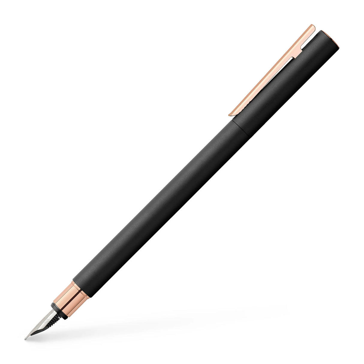 Faber-Castell NEO Slim Fountain Pen - Black Matte & Rose Gold