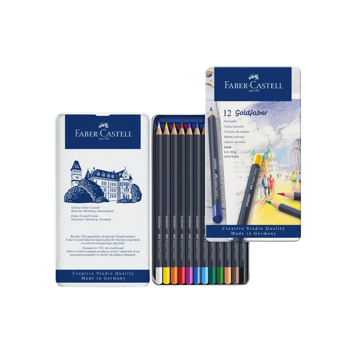 Faber-Castell Goldfaber Color Pencils - Tin of 12