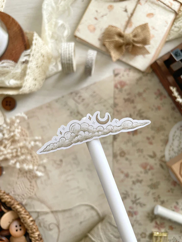 leelajournals Dreamy Clouds (Beige & Pink) Sticker Sheet - 2pc set