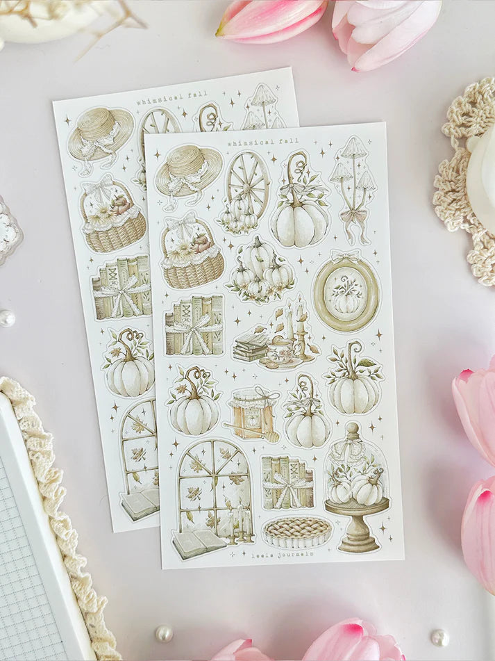 leelajournals Fall Aesthetic Sticker Sheet - 2pc set