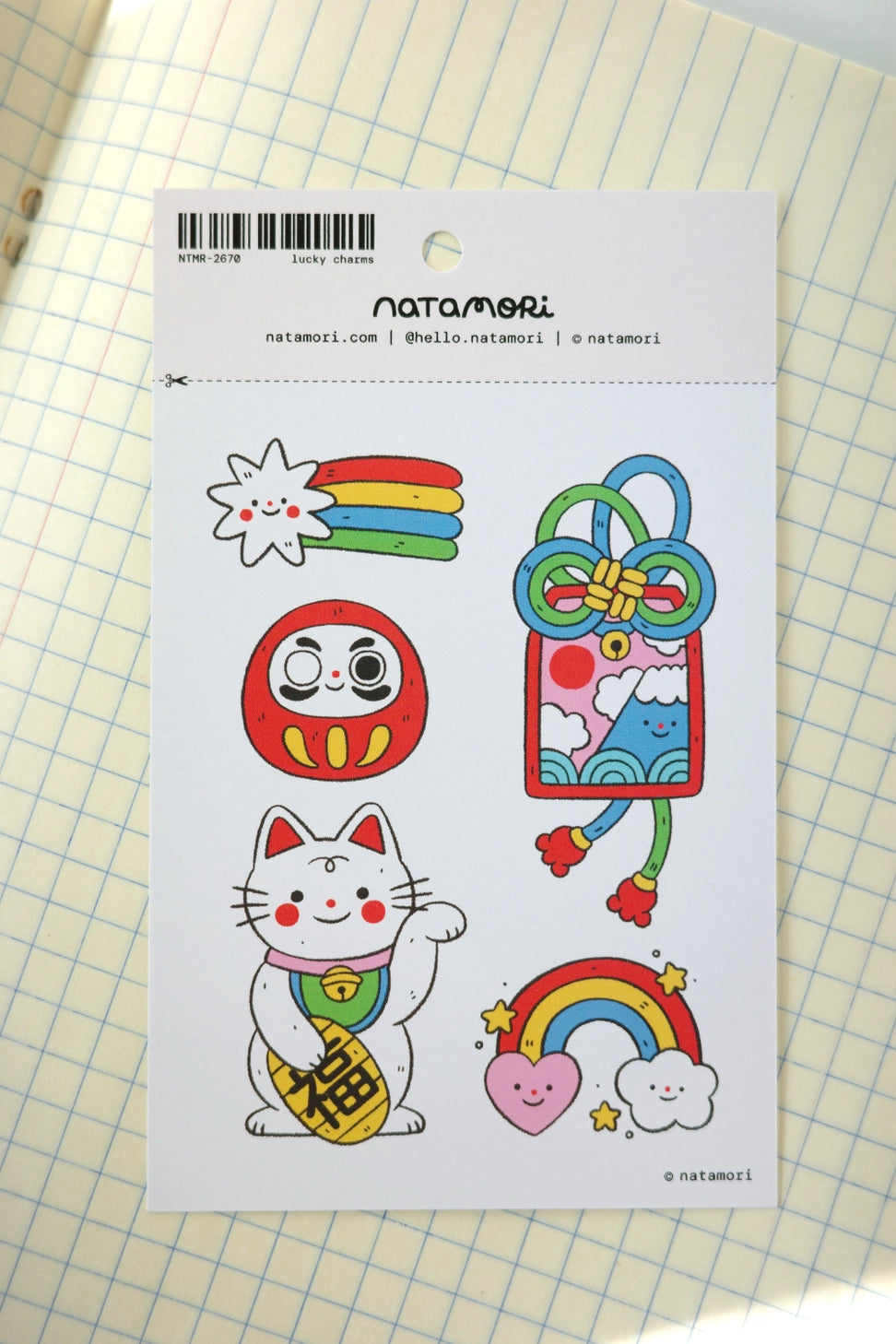 ✿ 8 × 11 cm (sticker sheet) / 8 × 13 cm (backing card)
✿ matte vinyl sticker sheet
✿ water and scratch resistant
✿ includes a small art print on the reverse side, for cutting out ✨