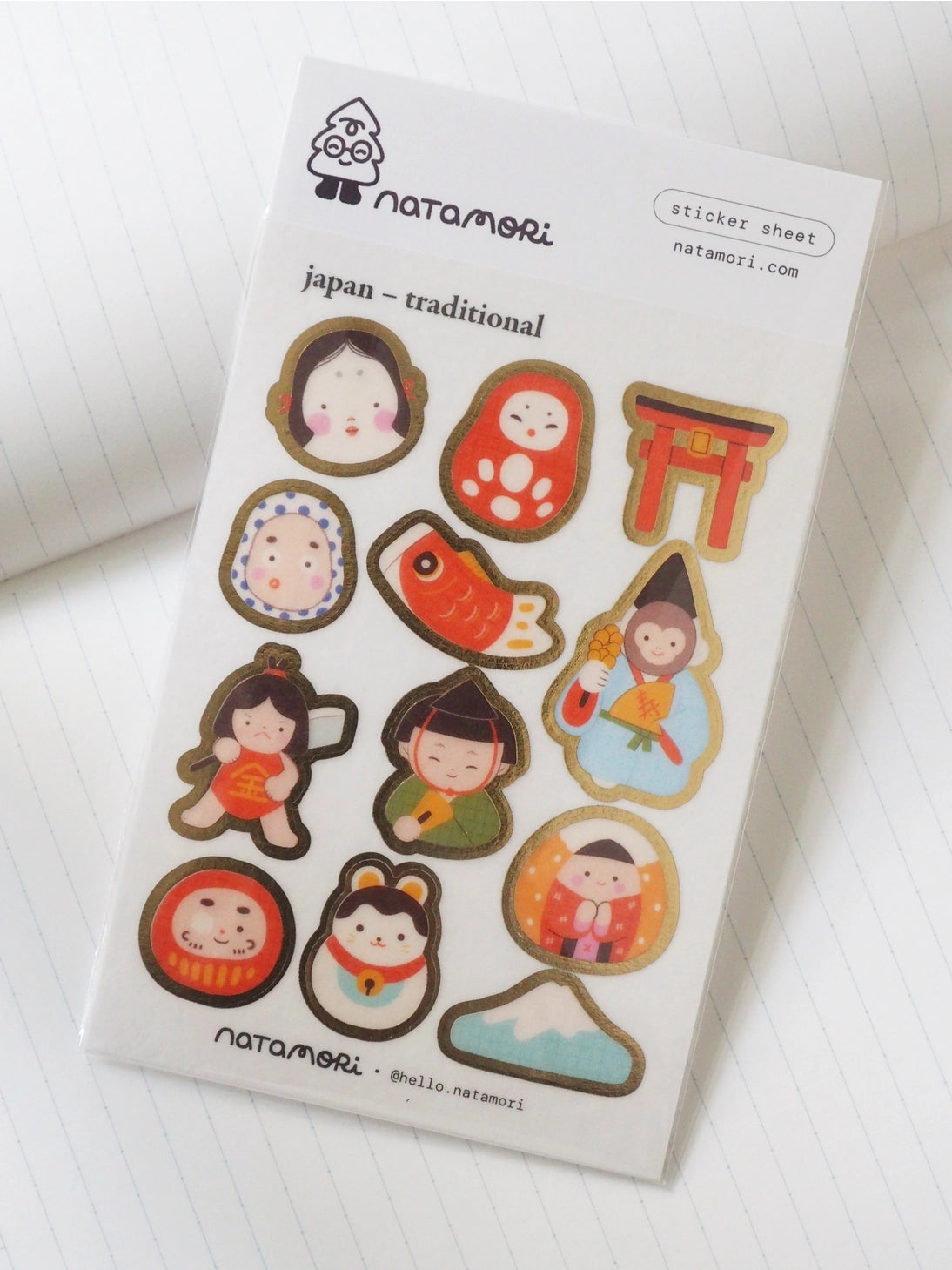 Japan Traditional Gold Foil Sticker Sheet by natamori
