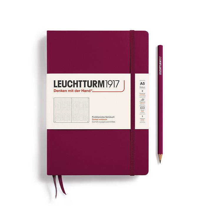 Leuchtturm1917 Hardcover Notebook Medium (A5) Port Red