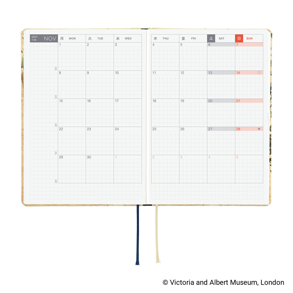 Hobonichi Techo HON A6 - V&A Series: Vine