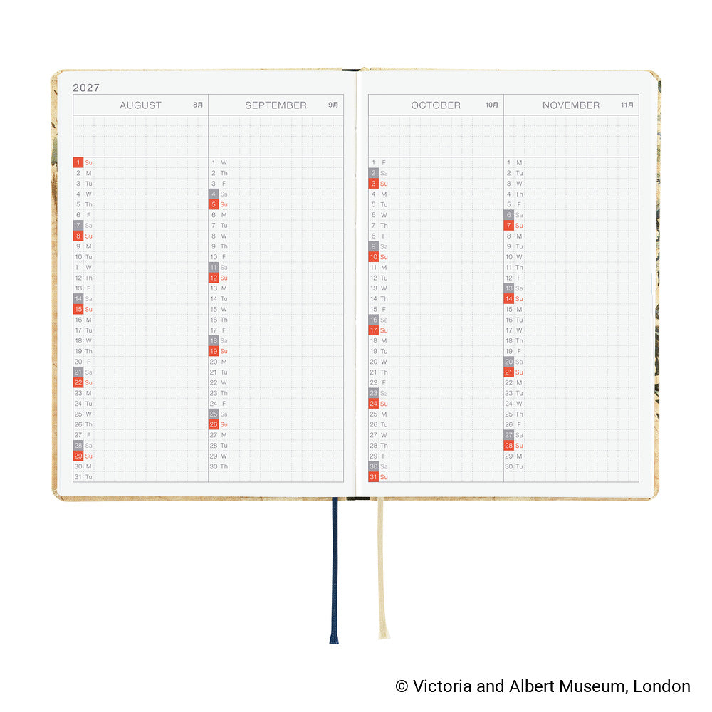 Hobonichi Techo HON A6 - V&A Series: Vine