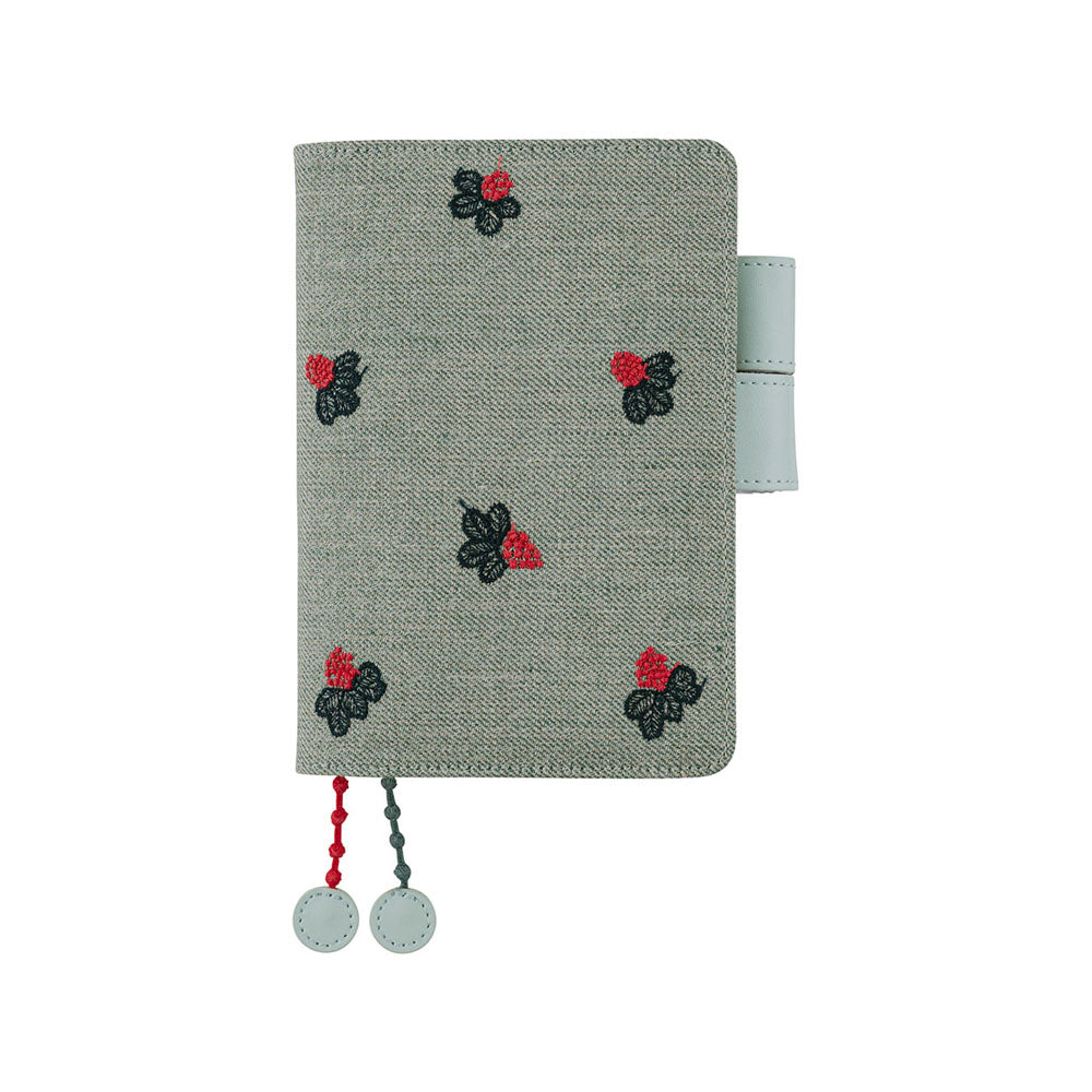 Hobonichi 2026 A6 Cover - mina perhonen: light berry (Green)