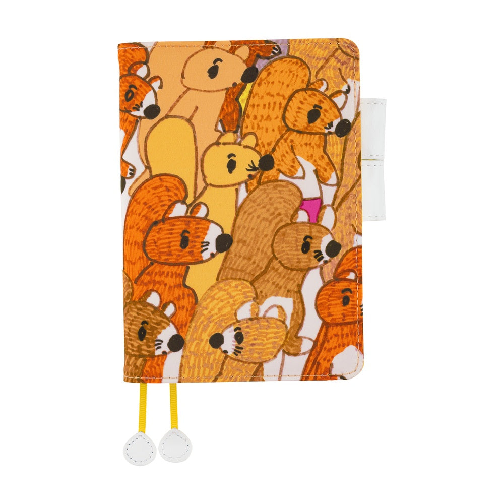 Hobonichi Techo A6 Cover - 100% ORANGE: Squirrel Squadron