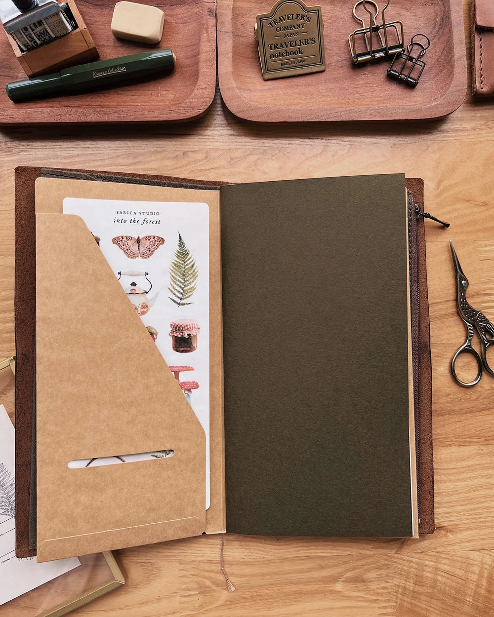 Sarica Studio Olive Green Notebook (Standard TN Size)