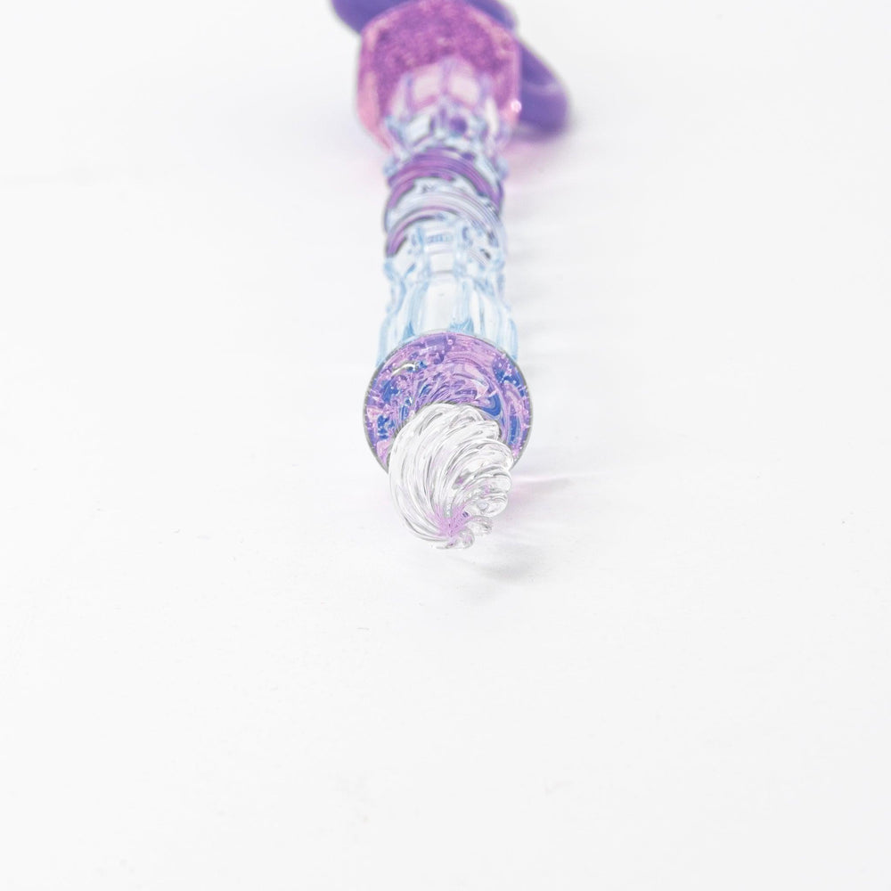 Pastel Purple Cat Glass Dip Pen with Pen Rest